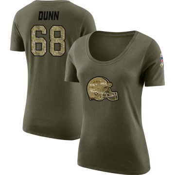 Women's Michael Dunn Legend Salute to Service Scoop Neck T-Shirt - Olive
