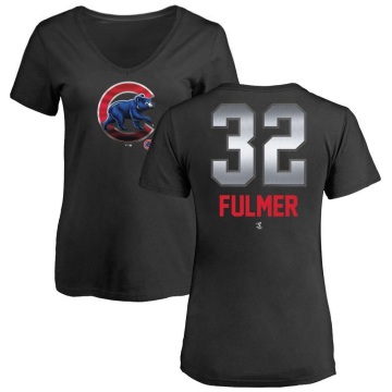 Women's Michael Fulmer Midnight Mascot V-Neck T-Shirt - Black