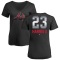 Women's Michael Harris II Midnight Mascot V-Neck T-Shirt - Black