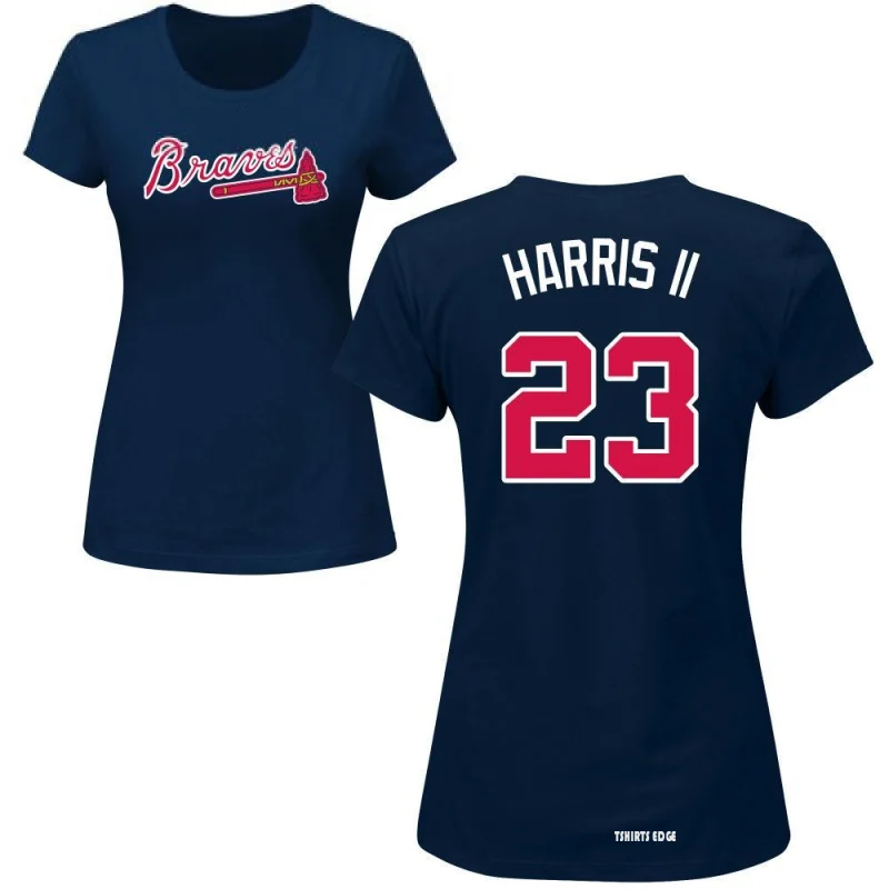 Women's Michael Harris II Name & Number T-Shirt - Navy - Tshirtsedge
