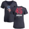 Women's Michael Jordan Name and Number Banner Wave V-Neck T-Shirt - Navy