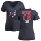 Women's Michael King Name and Number Banner Wave V-Neck T-Shirt - Navy