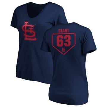 Women's Michael Siani RBI Slim Fit V-Neck T-Shirt - Navy