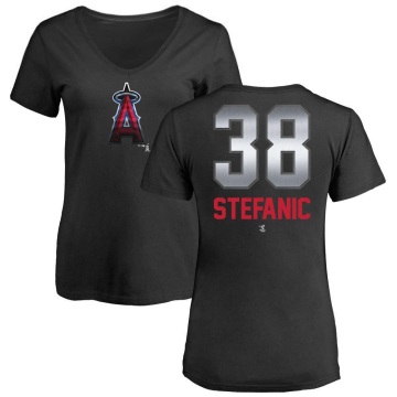 Women's Michael Stefanic Midnight Mascot V-Neck T-Shirt - Black