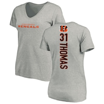 Women's Michael Thomas Backer V-Neck T-Shirt - Ash