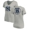 Women's Mike Mussina RBI Slim Fit V-Neck T-Shirt - Heathered Gray