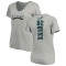 Women's Mike Quick Backer V-Neck T-Shirt - Ash