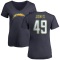Women's Mikel Jones Name & Number Slim Fit V-Neck T-Shirt - Navy