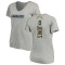 Women's Mikel Jones Name & Number Slim Fit V-Neck T-ShirtHeather - Gray