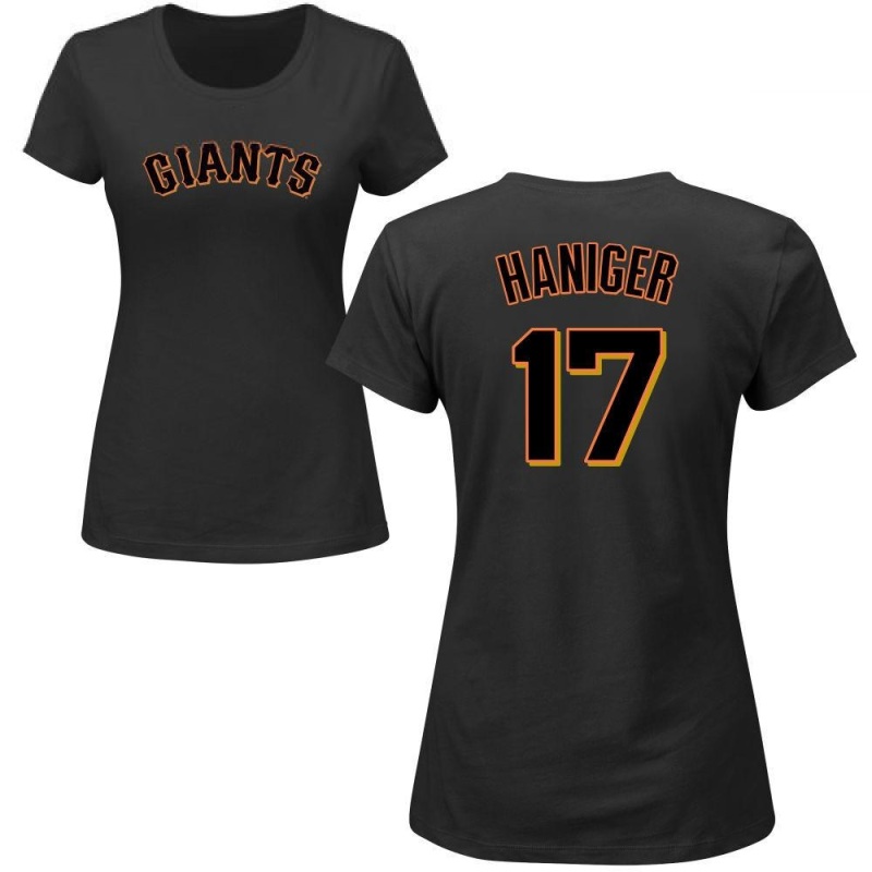 Women's Mitch Haniger Name & Number T-Shirt - Black - Tshirtsedge