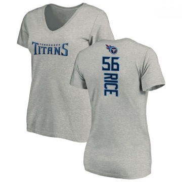 Women's Monty Rice Backer V-Neck T-Shirt - Ash