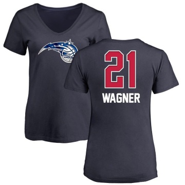 Women's Moritz Wagner Name and Number Banner Wave V-Neck T-Shirt - Navy