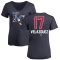 Women's Nelson Velazquez Name and Number Banner Wave V-Neck T-Shirt - Navy