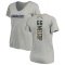Women's Nic Melsop Name & Number Slim Fit V-Neck T-ShirtHeather - Gray