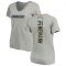 Women's Nick Niemann Name & Number Slim Fit V-Neck T-ShirtHeather - Gray