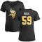 Women's Nick Vigil Name & Number Slim Fit T-Shirt - Black