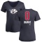 Women's Nolan Burke Name and Number Banner Wave V-Neck T-Shirt - Navy