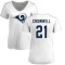Women's Nolan Cromwell Name & Number Slim Fit T-Shirt - White