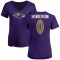 Women's Nolan Henderson Name & Number V-Neck T-Shirt - Purple