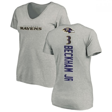 Women's Odell Beckham Jr. Backer V-Neck T-Shirt - Ash