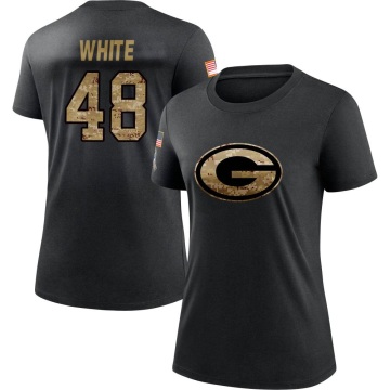 Women's Parker White 2020 Salute To Service Performance T-Shirt - Black