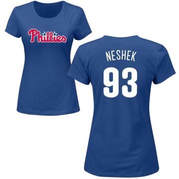 Women's Pat Neshek Name & Number T-Shirt - Royal