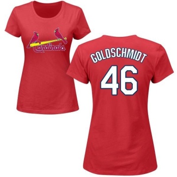 Women's Paul Goldschmidt Name & Number T-Shirt - Red