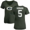 Women's Paul Hornung Name & Number Slim Fit T-Shirt - Green