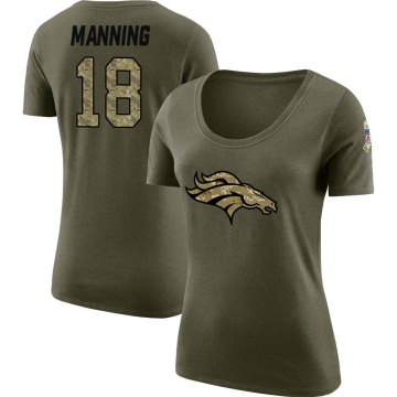 Women's Peyton Manning Legend Salute to Service Scoop Neck T-Shirt - Olive