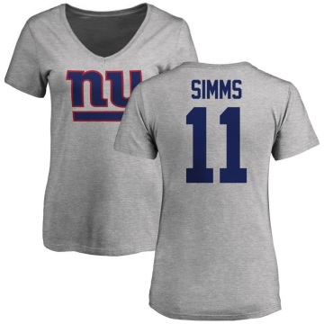 Women's Phil Simms Name & Number Slim Fit T-Shirt - Ash