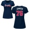 Women's Pierce Johnson Name & Number T-Shirt - Navy