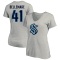 Women's Pierre-Edouard Bellemare Name & Number V-Neck T-Shirt - Gray