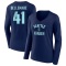 Women's Pierre-Edouard Bellemare Name & Number Victory Arch T-Shirt - Navy