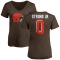 Women's Pierre Strong Jr. Name & Number Slim Fit T-Shirt - Brown