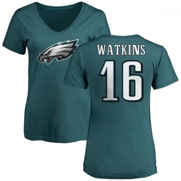 Women's Quez Watkins Name & Number Slim Fit T-Shirt - Green