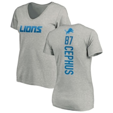 Women's Quintez Cephus Backer V-Neck T-Shirt - Ash