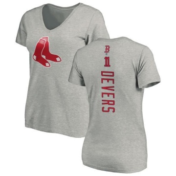 Women's Rafael Devers Backer Slim Fit T-Shirt - Ash