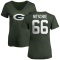 Women's Ray Nitschke Name & Number Slim Fit T-Shirt - Green