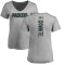Women's Reggie White Backer V-Neck T-Shirt - Ash
