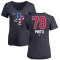 Women's Rene Pinto Name and Number Banner Wave V-Neck T-Shirt - Navy