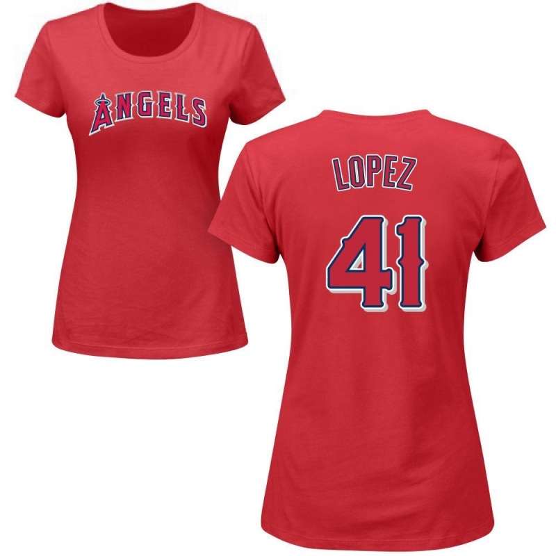 Women's Reynaldo Lopez Name & Number T-Shirt - Red - Tshirtsedge