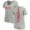 Women's Richard LeCounte III Backer V-Neck T-Shirt - Ash