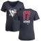 Women's Rick Kehoe Name and Number Banner Wave V-Neck T-Shirt - Navy