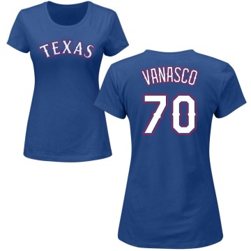 Women's Ricky Vanasco Name & Number T-Shirt - Royal