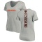 Women's Robert Haskins Backer V-Neck T-Shirt - Ash