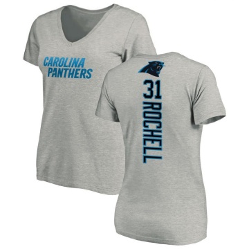 Women's Robert Rochell Backer V-Neck T-Shirt - Ash