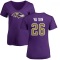 Women's Rock Ya-Sin Name & Number Slim Fit T-Shirt - Purple