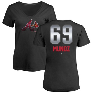 Women's Roddery Munoz Midnight Mascot V-Neck T-Shirt - Black