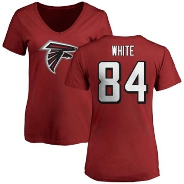 Women's Roddy White Name & Number Slim Fit T-Shirt - Red