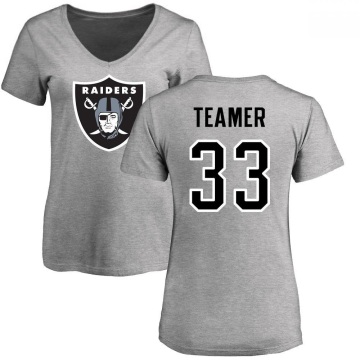 Women's Roderic Teamer Name & Number Slim Fit T-Shirt - Ash